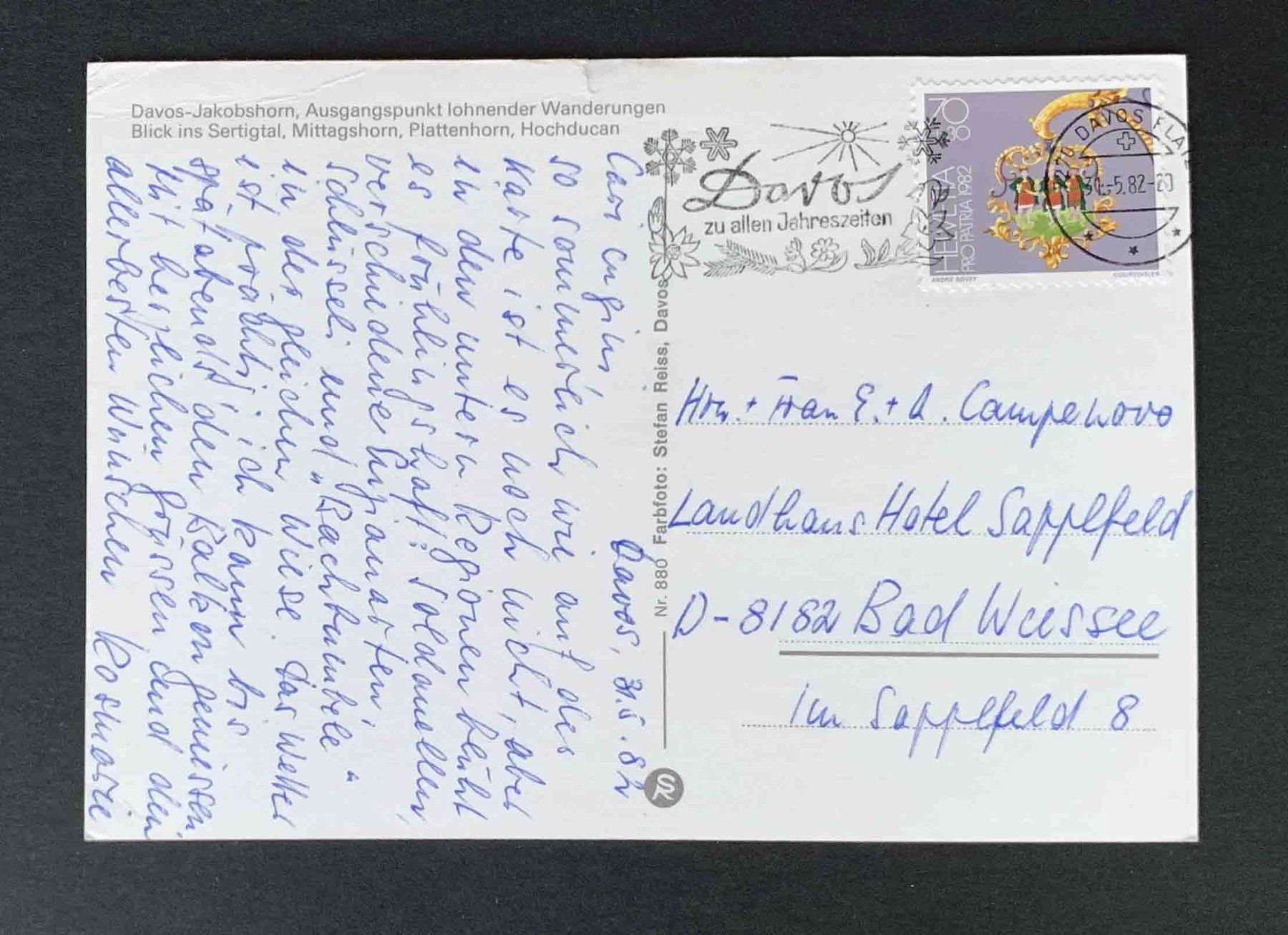 Cartoline postali: AK Davos Jakobshorn – Usato da Goldau venduto da artelier1 1