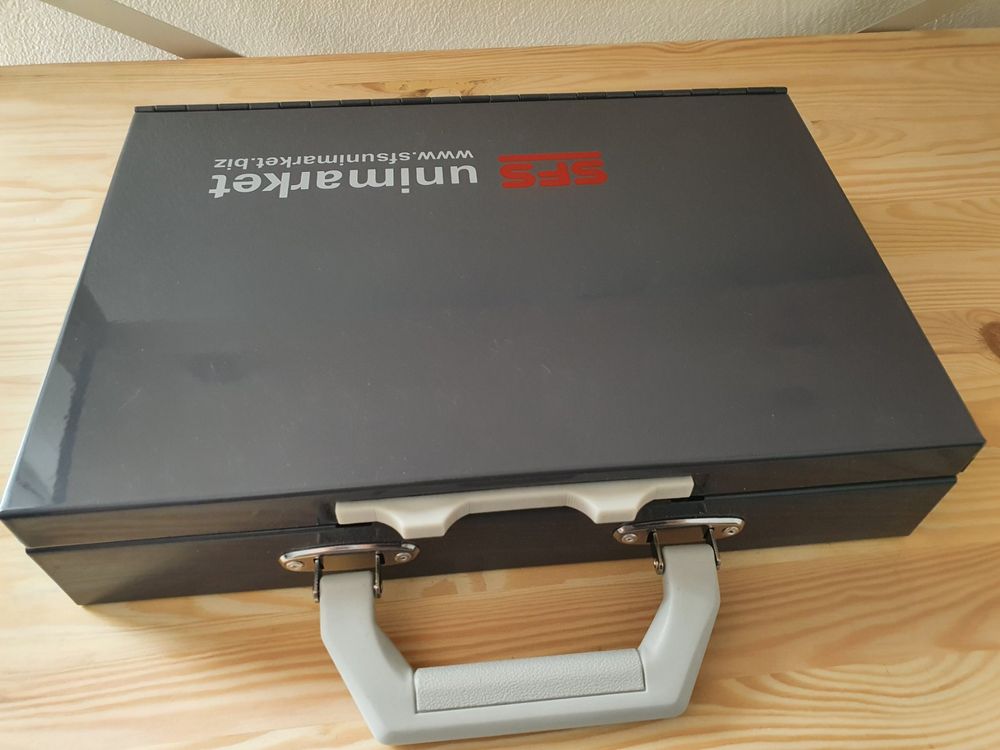 Gadpiparty Alu Werkzeugkoffer Mit Zahlenschloss | Robuster Metallkoffer 29cm | Tragbarer Werkzeugkasten