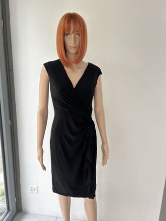 Ralph Lauren Dress black size 4 wrap ruche ruffle detail