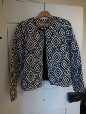 Only Damen Jacke Gr. 40 Schwarz Weiss Top Zustand