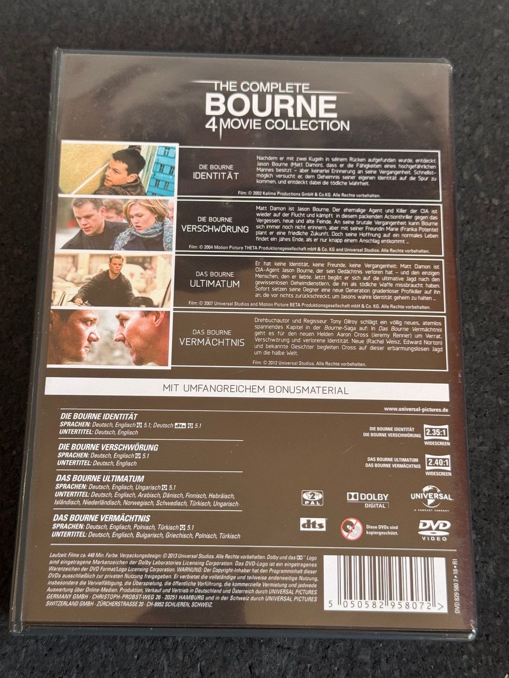 Tous les DVDs: The Complete BOURNE 4Movie Collection DVD's – D'occasion à Fribourg par tschjoly 1