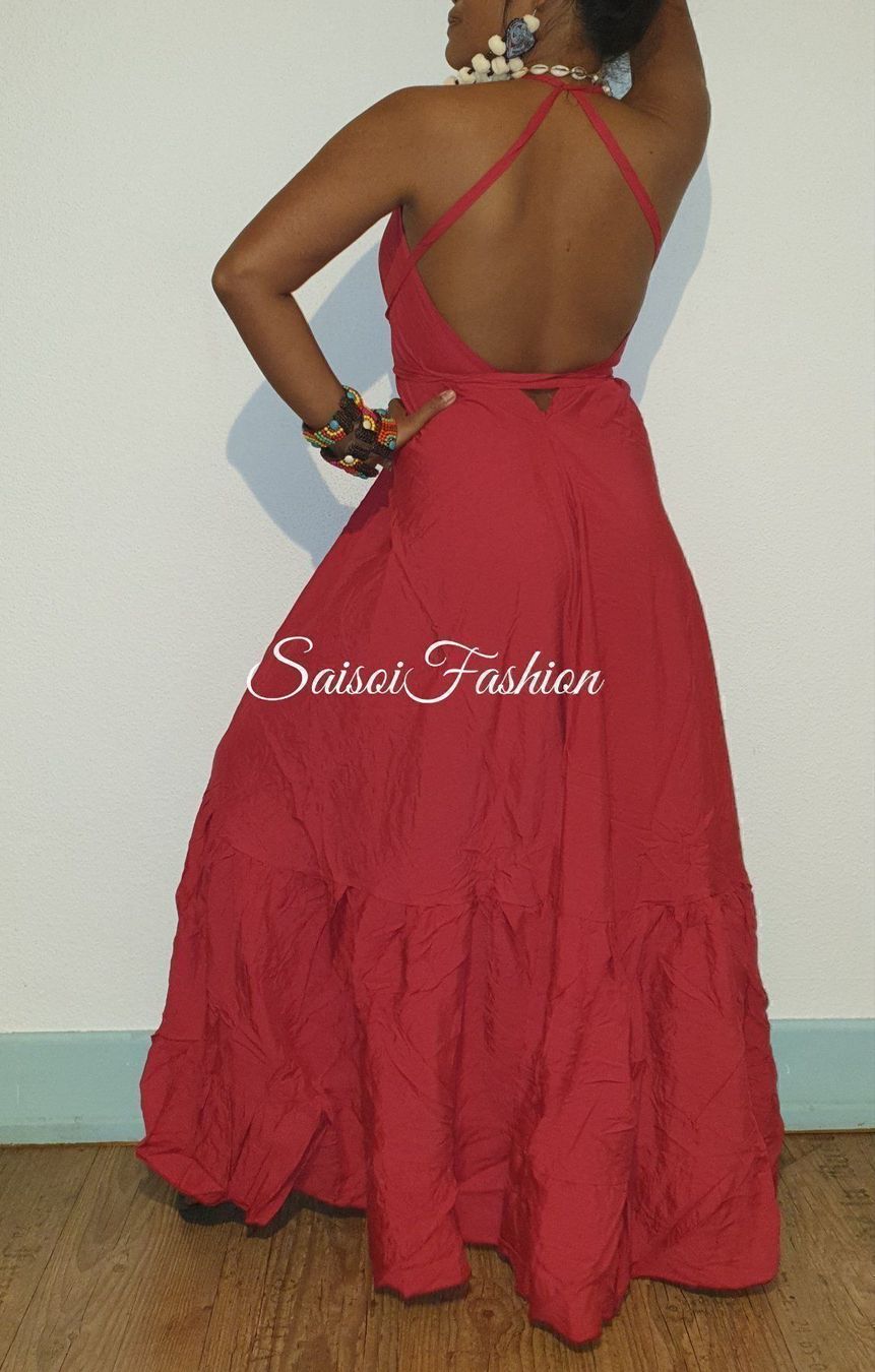 Vestiti: Sommer Boho  Strand rotes Maxikleid XS-L – Nuovo e nell'imballaggio originale da Ebmatingen venduto da SaisoiFashion 3