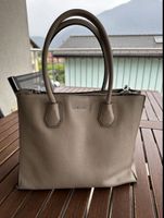 Michael Kors Leder Handtasche Grau-Taupe