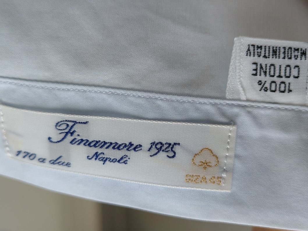 Finamore Hemden: Light Blue Finamore Cotton Shirt 40 – Gebraucht aus Dübendorf von GrimesA 1