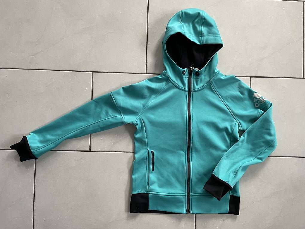 Giacche: Adidas Trainerjacke türkis, Grösse 152 – Usato da Möriken AG venduto da nipamijule