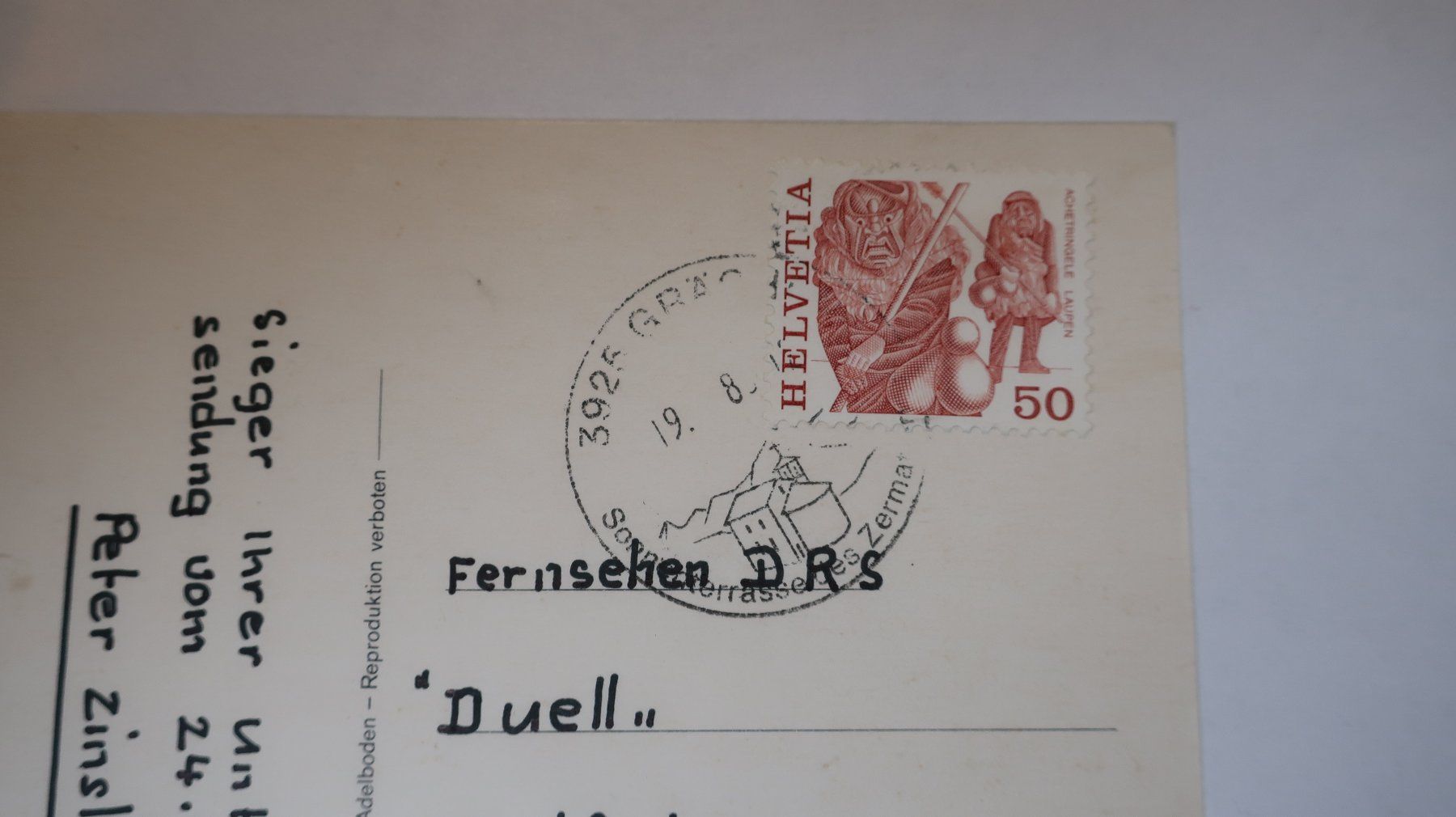 Ansichtskarten: Grächen Multivues 1984 – Gebraucht aus Cormoret von Pascalll2001 4