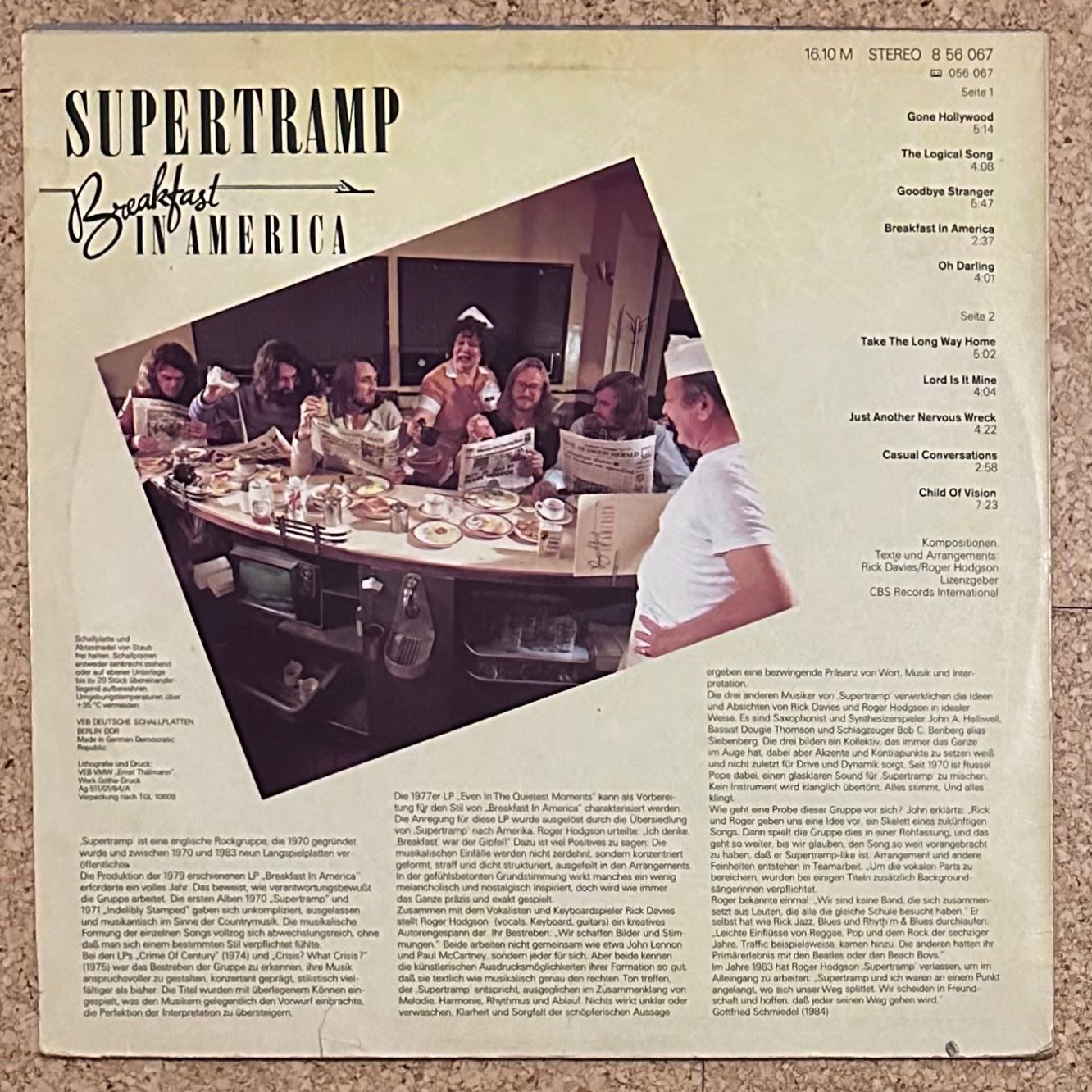Dischi in vinile: LP - Supertramp - Breakfast In America – Usato da Breganzona venduto da Onairda75 1