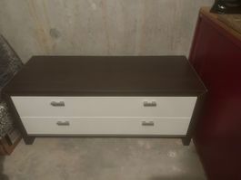Gebrauchte Kommode Top Zustand, Weiss/Braun