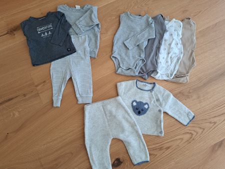 Baby Set Grösse 62 Beige/Grau Neutral 15 teilig