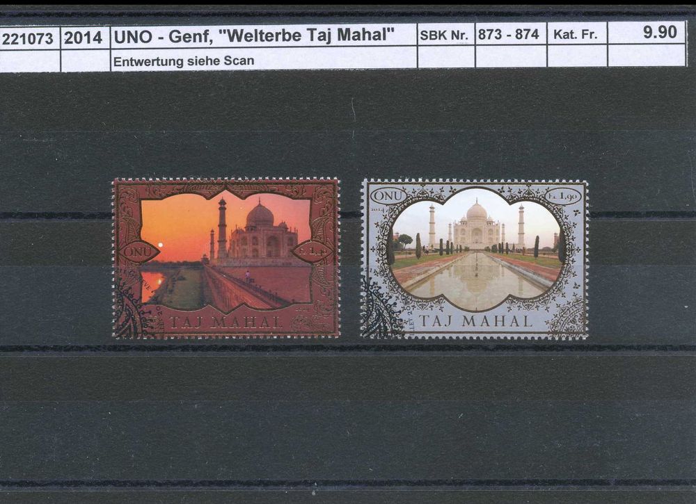 Nations unies - Genève 1029-1030 (complète edition) oblitéré 2018