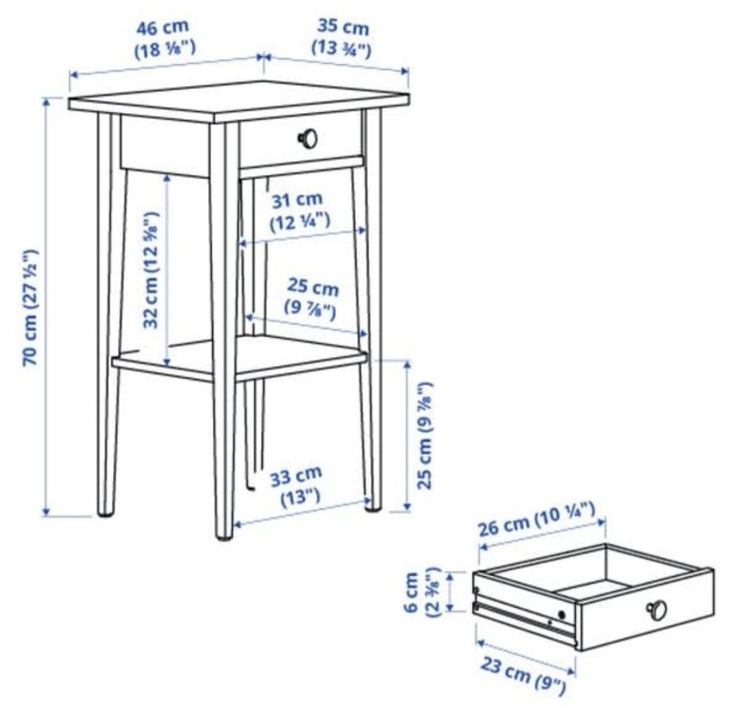 Comodini: IKEA HEMNES Beistelltisch, weis – Usato da Schafisheim venduto da piiep_17 2