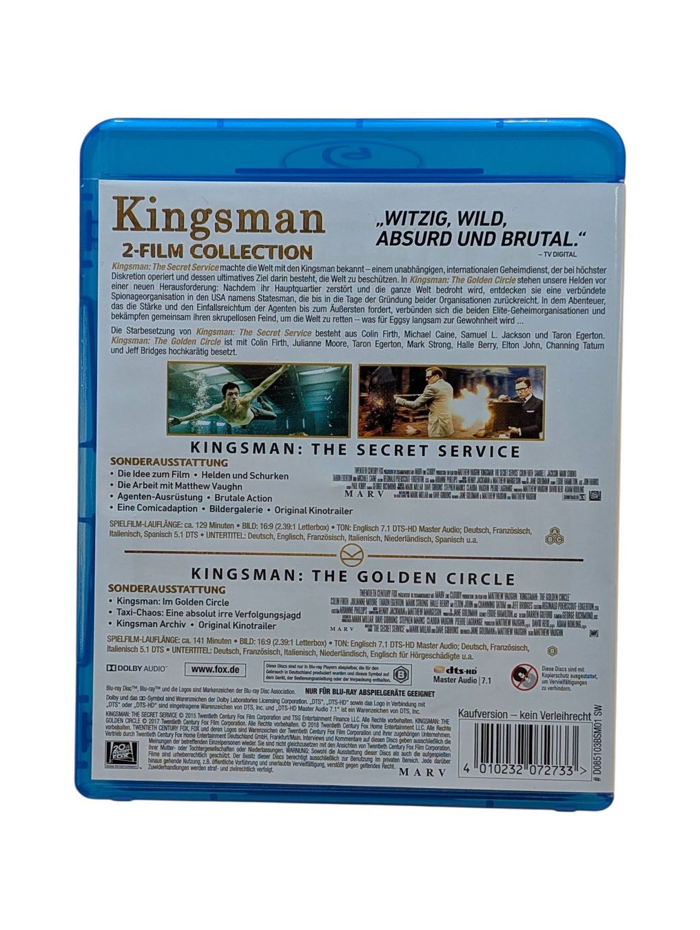 Tutti i DVDs: Kingsman 2 Film Collection Blu-Ray – Usato da Domat/Ems venduto da IsseldorsShop 1