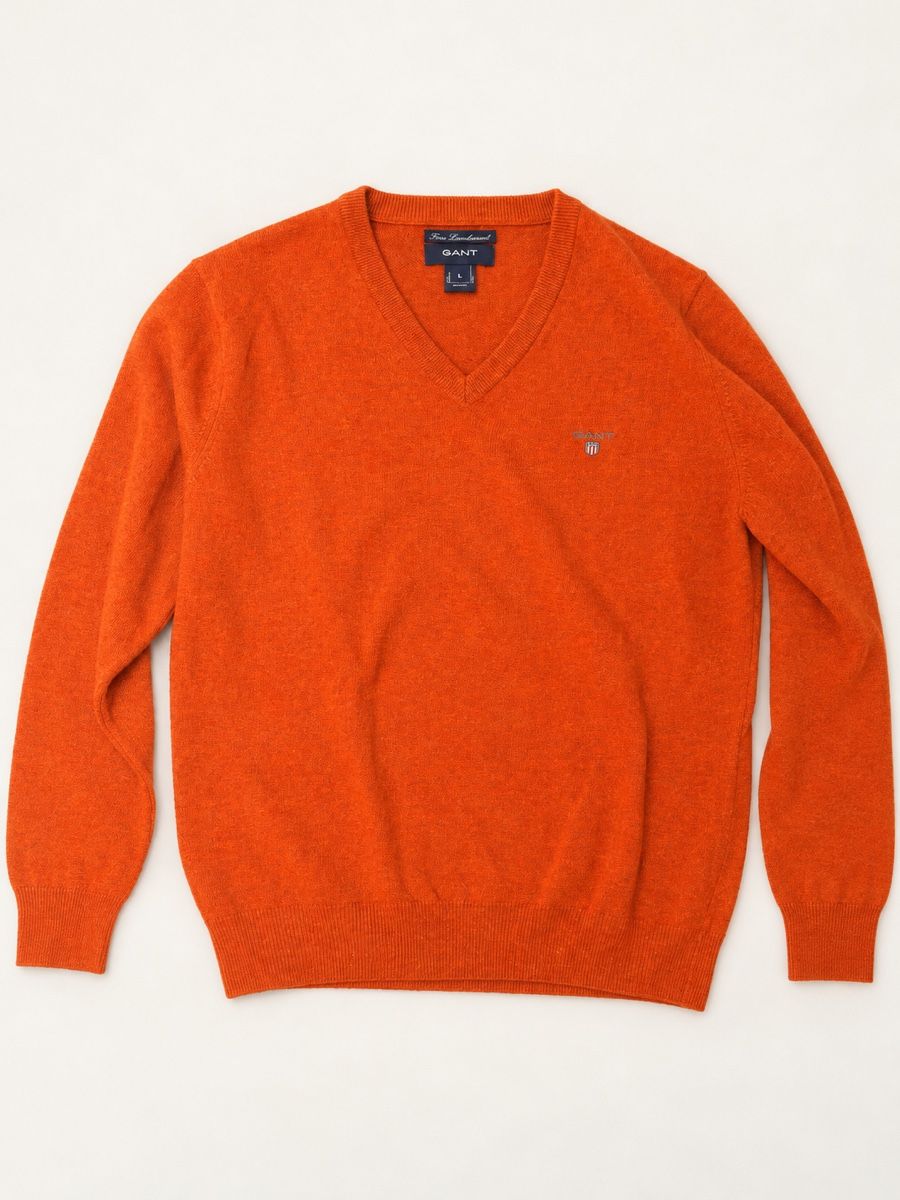 Gant Maglioni & Felpe: Gant Herren Pullover V-Ausschnitt orange Grösse S – Usato da Oberegg venduto da tomasmeier