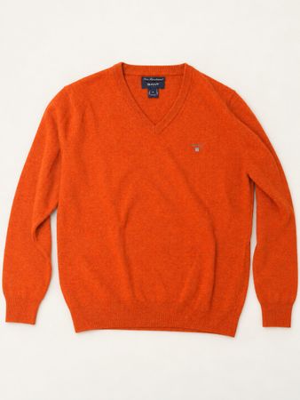 Gant Herren Pullover V-Ausschnitt orange Grösse S