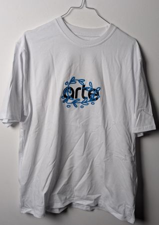 T-shirt blanc Arte logo bleu taille S