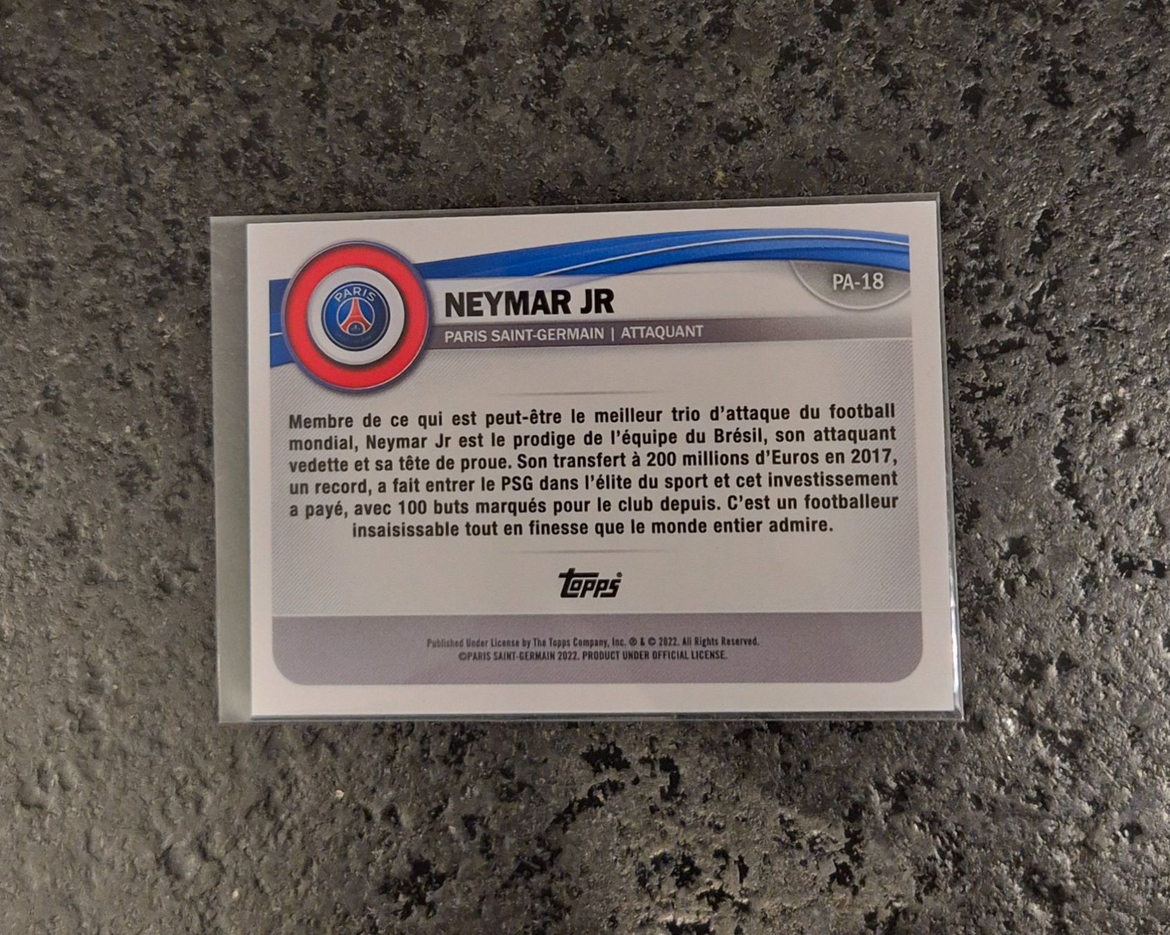 Topps Carte collezionabili: Neymar Jr. - PSG - Topps – Nuovo (secondo la descrizione) da Burg AG venduto da Danoe 1