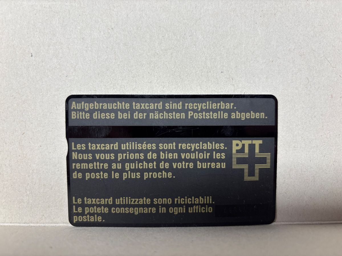 Cartes de téléphone: PTT Taxcard 10.- – D'occasion à Vordemwald par Youko 1