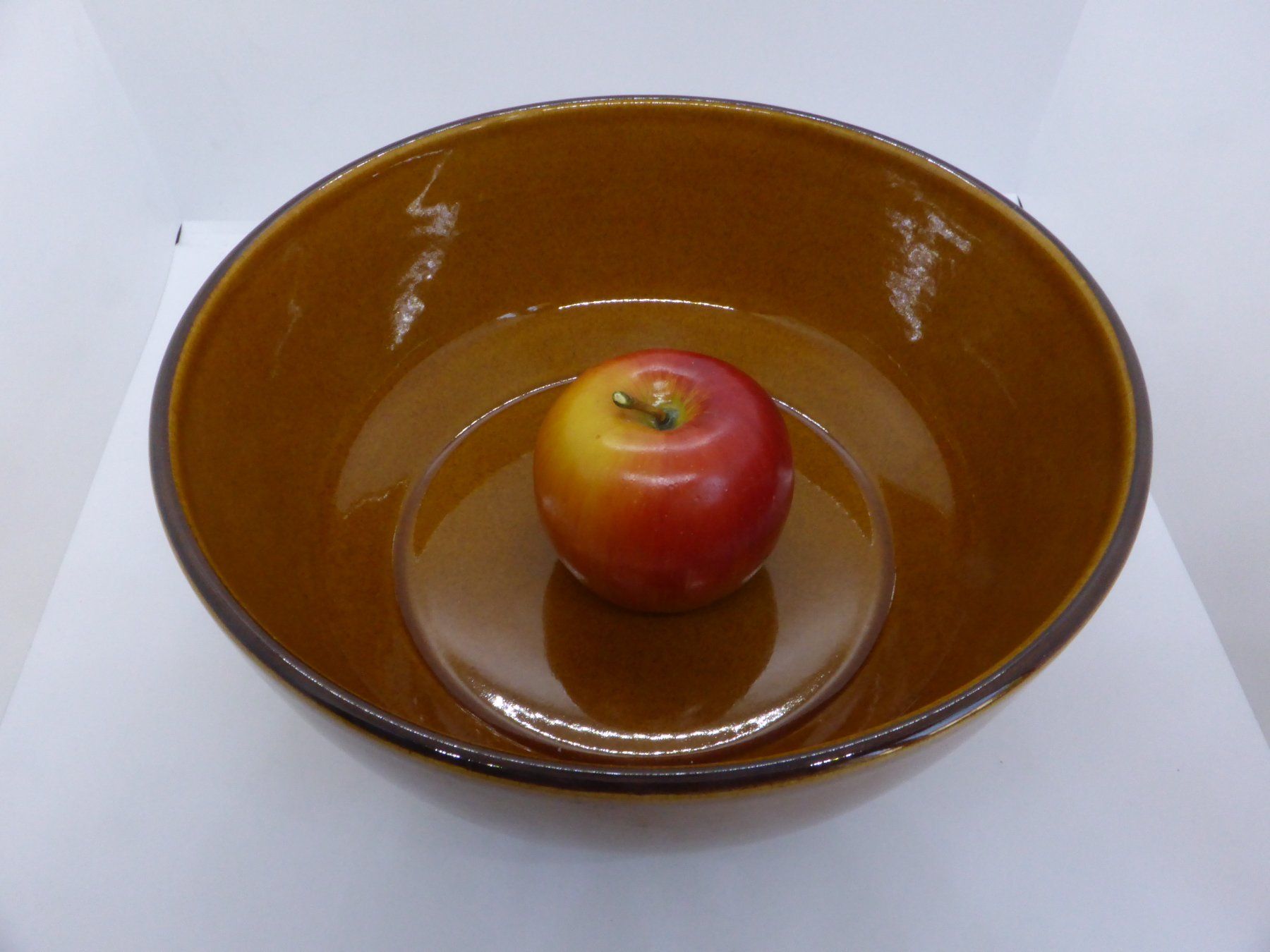Rössler Ciotole: Rössler saladier brun uni, diamètre 23cm – Usato da Porrentruy venduto da Kim017