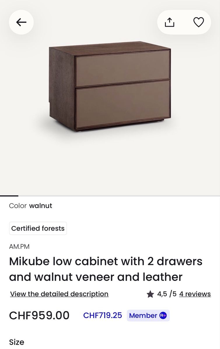 La Redoute Cassettiere: AM.PM Mikube walnut drawer – Nuovo (secondo la descrizione) da Zürich venduto da di_archive 2