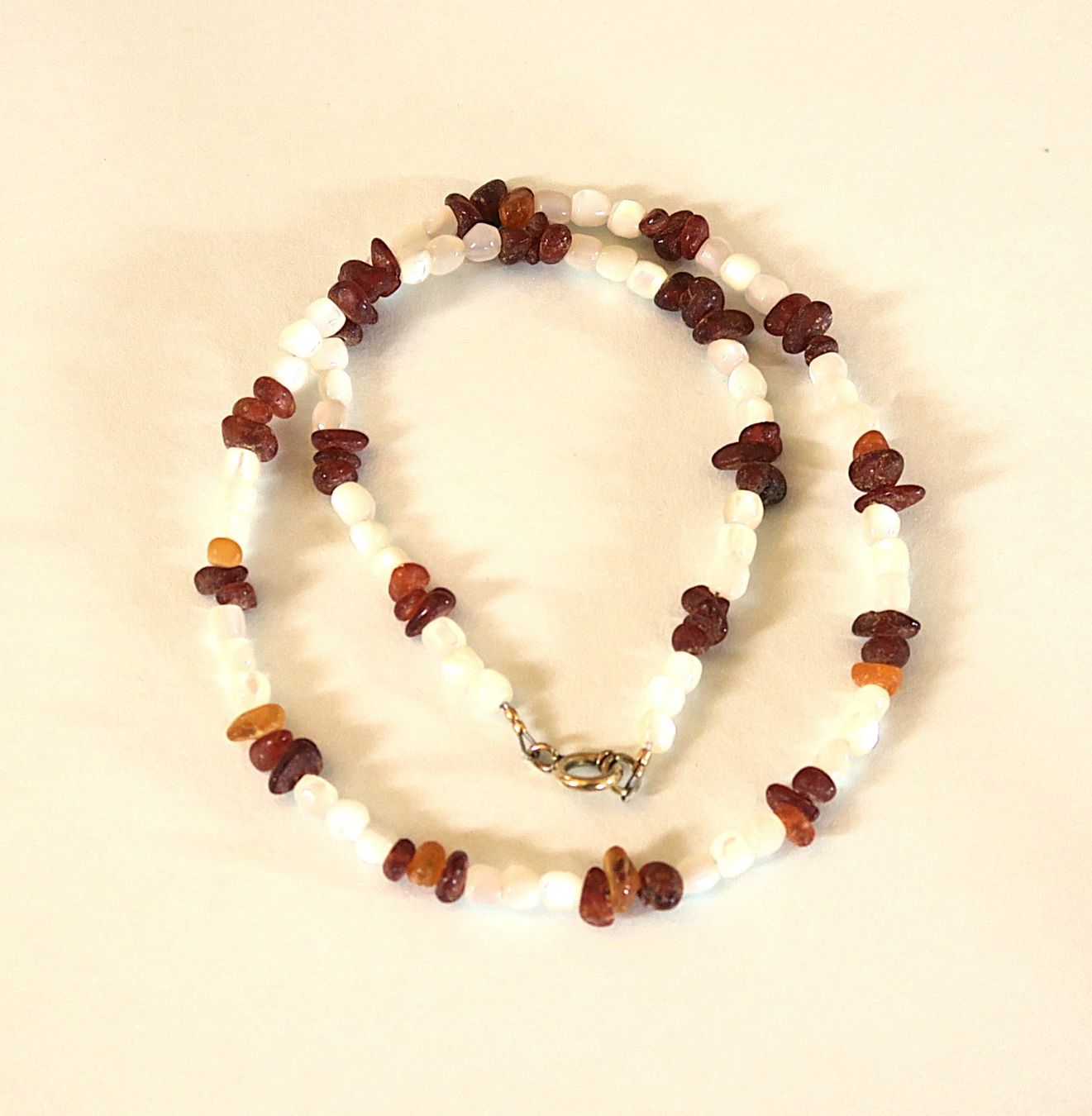 Catenine: Bernstein-Perlmutt Perlenkette – Usato da Brittnau venduto da marlenestone 2