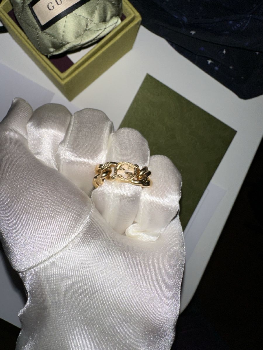 Bagues: Authentic Gucci Gold Interlocking G Chain Ring - Neu! – Neuf (Voir description) à Bern par pablito01 3