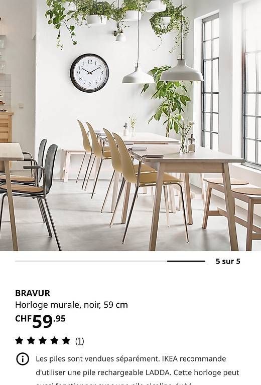Pendules & Horloges murales: Horloge murale IKEA – D'occasion à Bavois par Nanao12 1