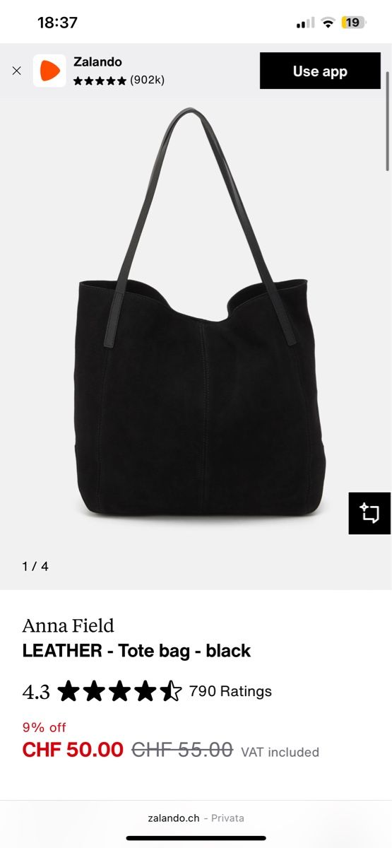 Anna Field Borse: LederTasche - Anna Field - schwarz – Usato da Trimbach venduto da sheshe27 4