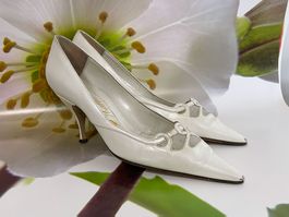 Pumps weiss Fifties Gr. 37.5/38 Madrilena Italy VINTAGE 50s