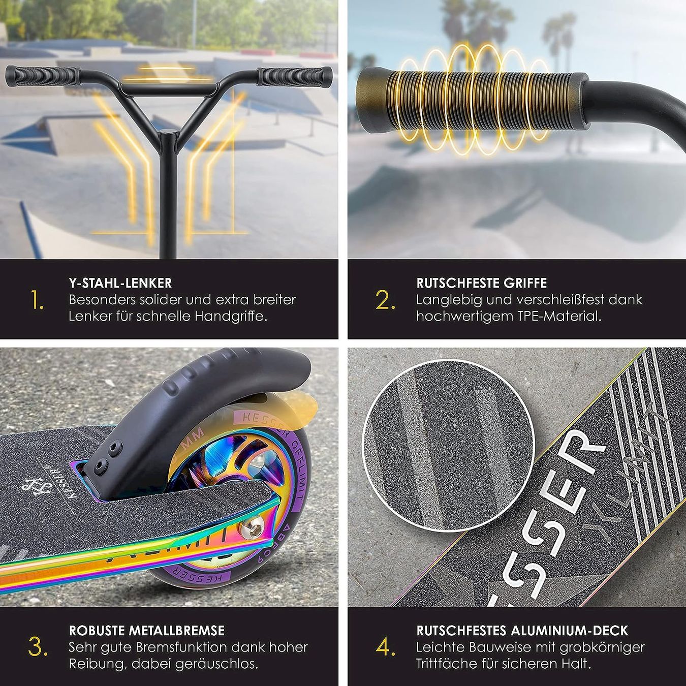 Giocattoli: KESSER Stunt Scooter rainbow – Nuovo e nell'imballaggio originale da Bottighofen venduto da zaap 4