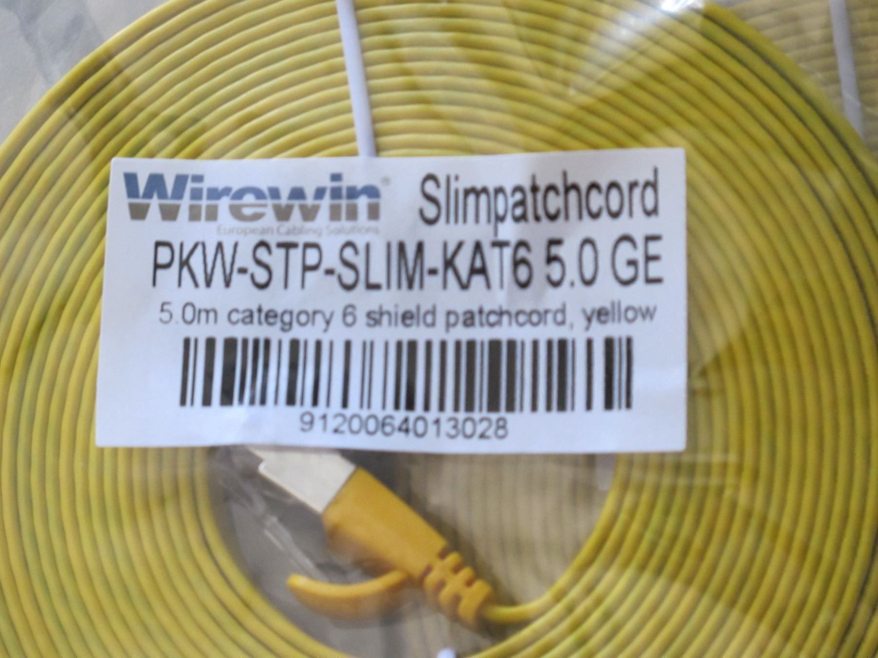 Cavi: Slimpatchkabel Cat 6, STP, 5 m, Gelb – Nuovo e nell'imballaggio originale da Langwiesen venduto da Restposten-24 1