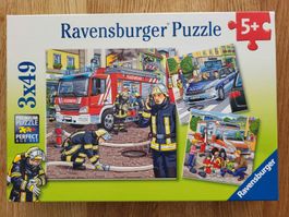 Ravensburger Puzzle 3x49 Helfer in der Not