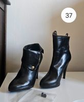 Vielseitige Leder-Stiefeletten mit Knöpfen umklappbar