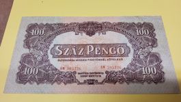 selten 100 Száz Pengö Ungarn Banknote Jahrgang 1944