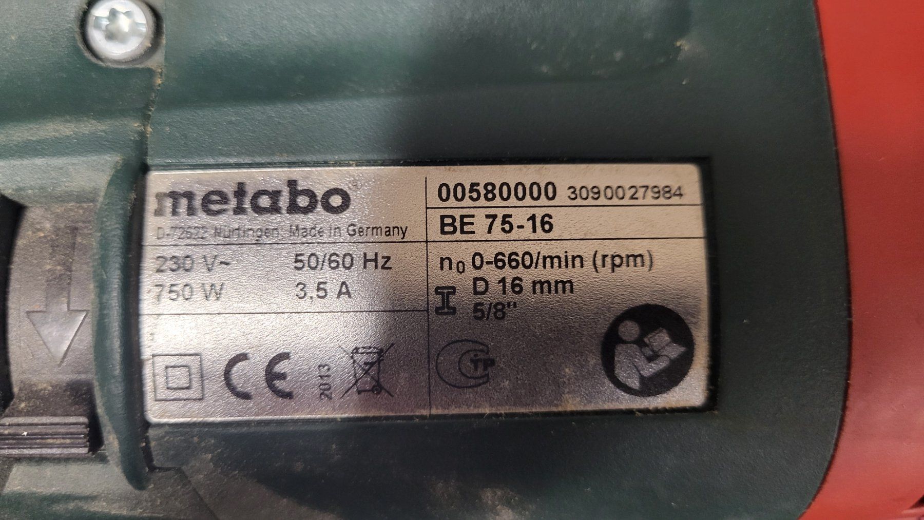Metabo Trapani: Neue Metabo BE 75-16 Bohrmaschine – Nuovo (secondo la descrizione) da Domat Ems venduto da Gaar0 1