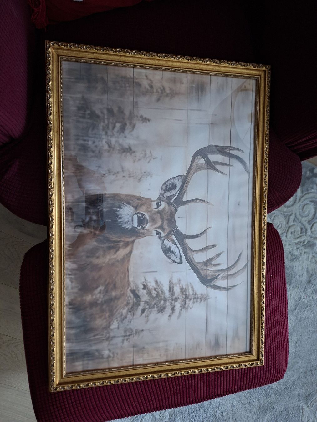Foto & Immagini: Bild Hirsch inkl Rahmen – Nuovo (secondo la descrizione) da Meinisberg venduto da MartinaM1972 1