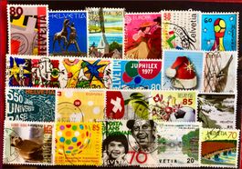 CH Briefmarken Neue Stempel Einsteckkarte Voll   