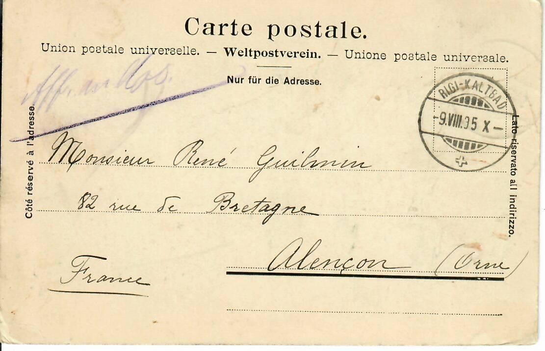 Cartoline postali: Rigi Kaltbad 1905 – Usato da Hochdorf venduto da Ziegel-16 1