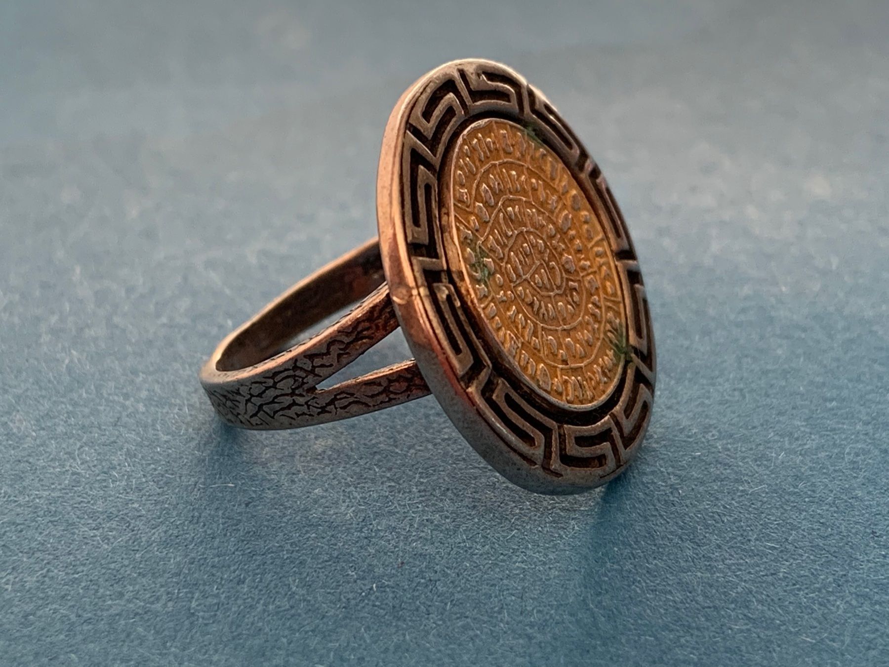 Ringe: Silberring GREEK Medaillon (56) – Gebraucht aus Dittingen von Bellevista 4