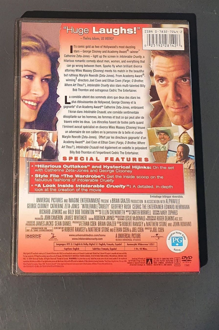 Alle DVDs: Intolerable Cruelty – Gebraucht aus Dübendorf von Povo 3
