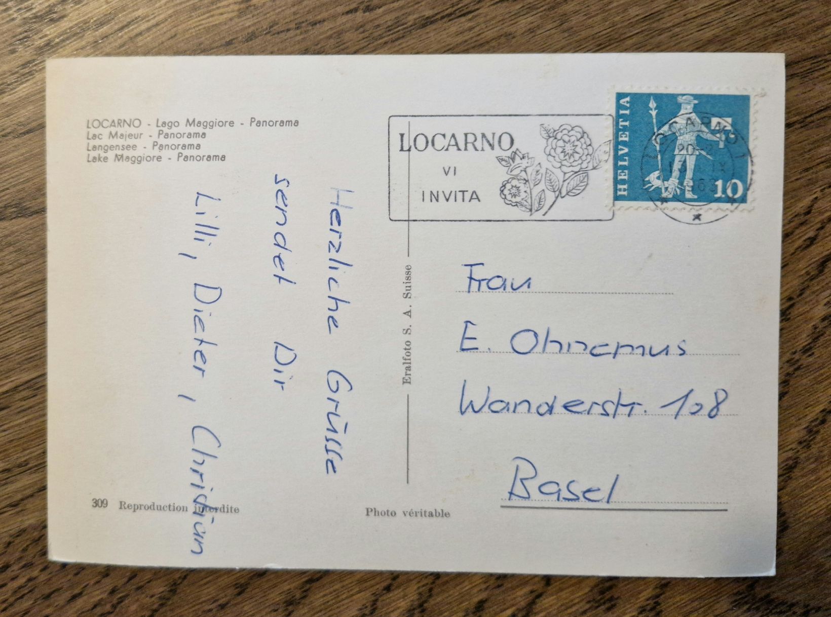 Cartoline postali: Locarno, Lago Maggiore, Boot 1963 – Usato da Ebikon venduto da Donar50 1