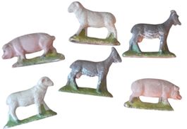 Antike Tiere Erzgebirge Krippe Bauernhof Lot