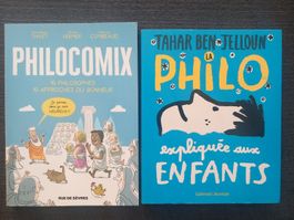 2 livres BD : Philocomix, La Philo expliquée aux enfants