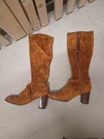 Braune Lederstiefel (Vintage Look) Gr. 40