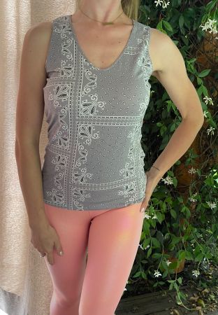 Tezenis Top estivo di bel printe-M/L-nuovo-vacanze