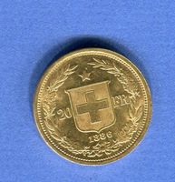 (115) 20 Fr. 1886 Helevtia Top Stgl Gold