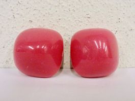Vintage Ohrclips Clips Ohrschmuck Pink 60er 70er 80er Jahre