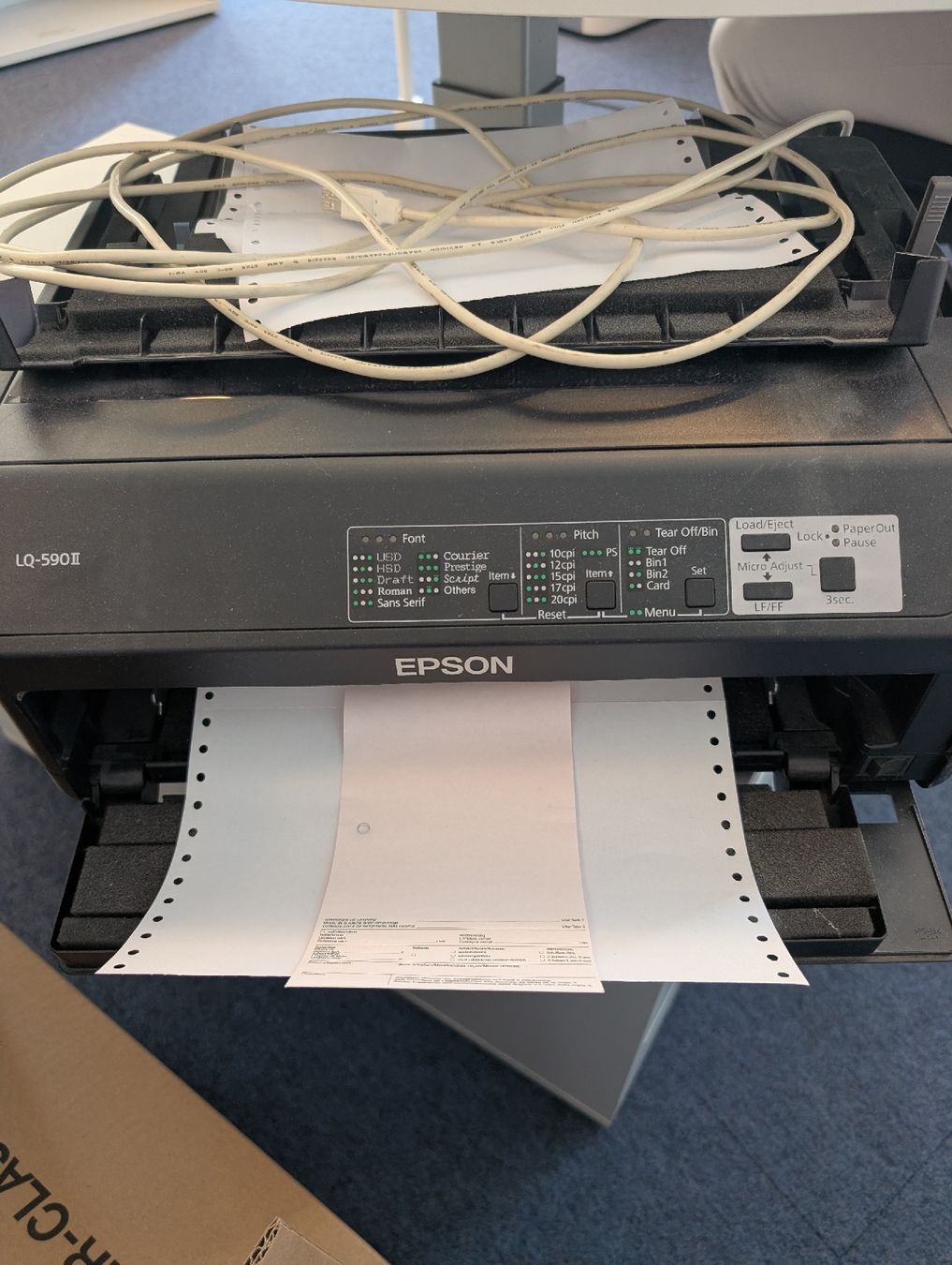 Epson Drucker: Epson LQ-590II Nadeldrucker mit Farbbändern  – Gebraucht aus Basel von rubah