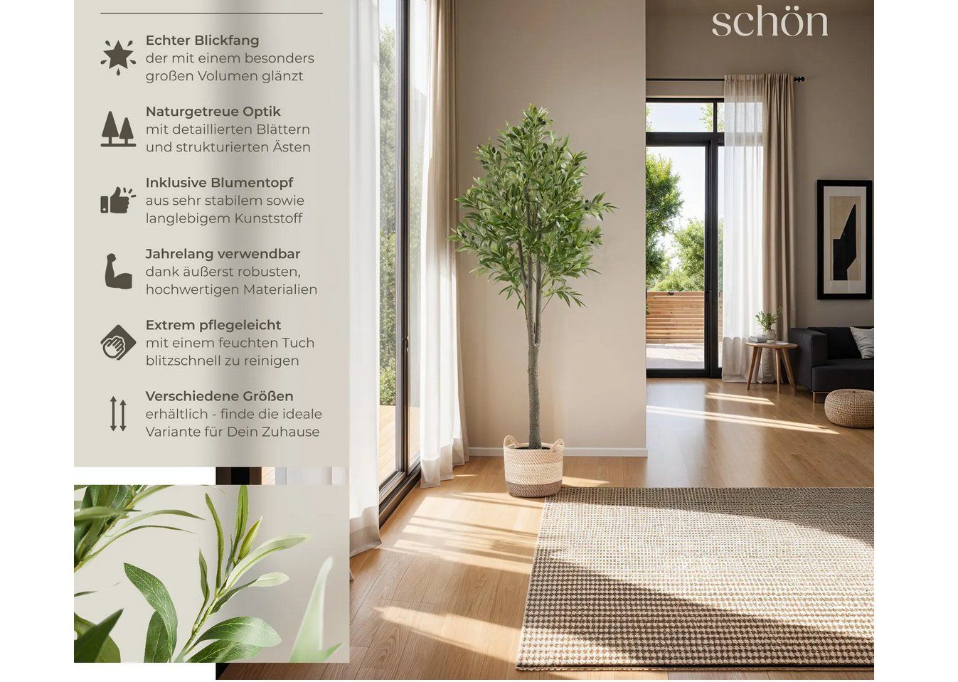 Piante & sementi: Künstlicher Olivenbaum Oleand 150 cm – Nuovo (secondo la descrizione) da Steinhausen venduto da Retourenprofis 1