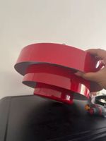 Rote Retro Lampe / Hängelampe, vintage Design, Topzustand!