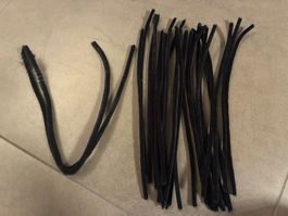 Pfeiffenputzer schwarz: 24x ca 30cm/ 2x ca 40cm